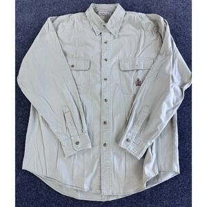 Bugle Boy Shirt Lot Mens L 3pc Button Up Cotton Tan Green Maroon